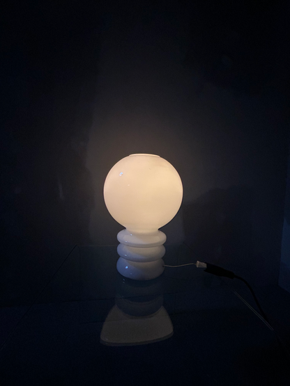 Space Age Glashutte Limburg Retro Mushroom Lampe Vintage 70s