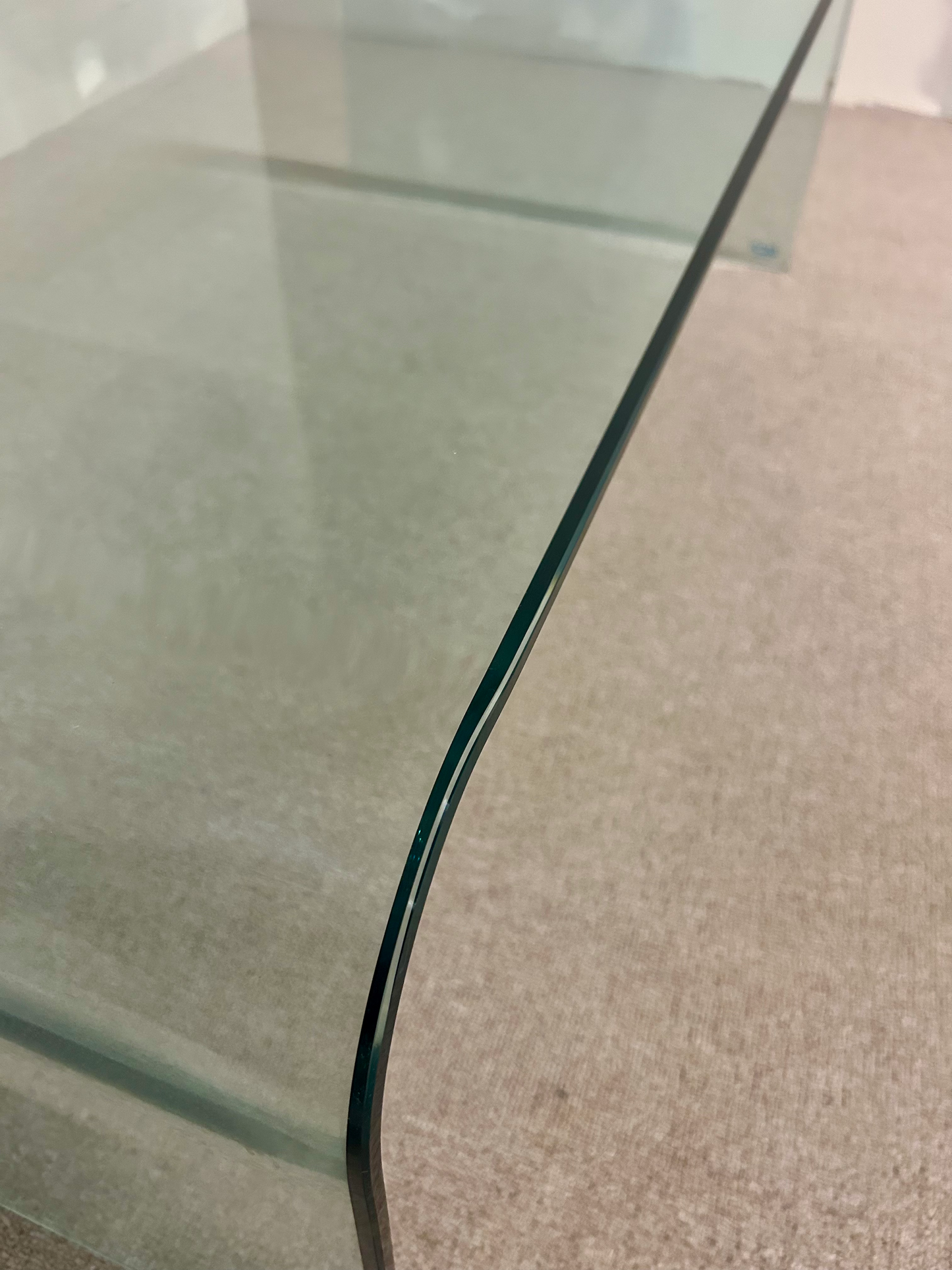 Vintage Glas Couchtisch Sica Design, Made in Italy