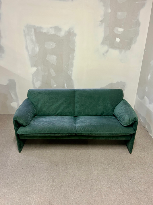 Leolux Sofa Bora Bora, 2,5 -Sitzer, Alcantara Grün