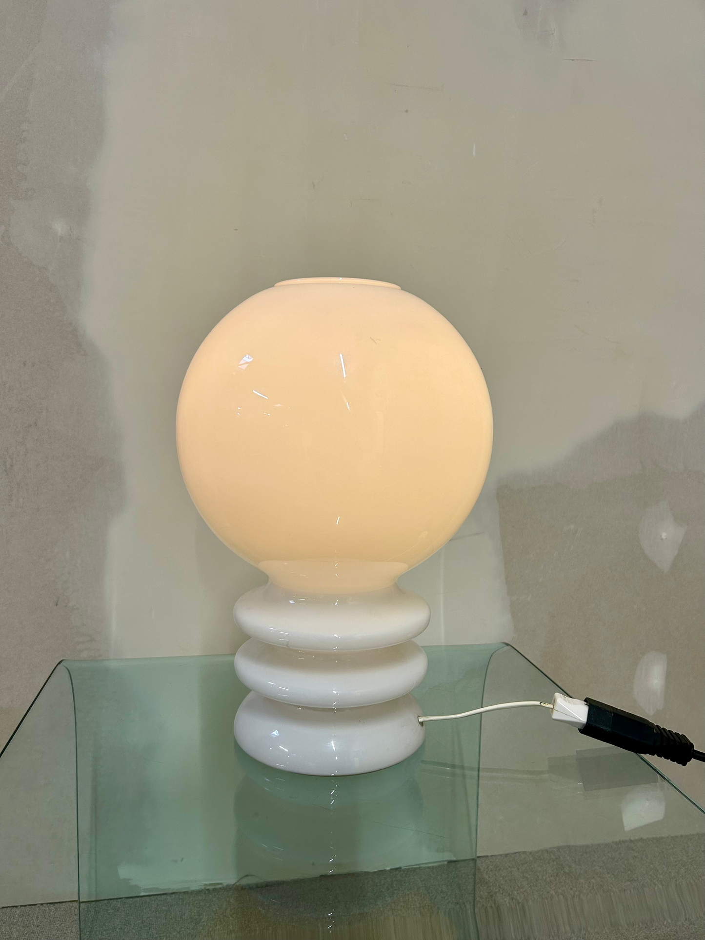 Space Age Glashutte Limburg Retro Mushroom Lampe Vintage 70s
