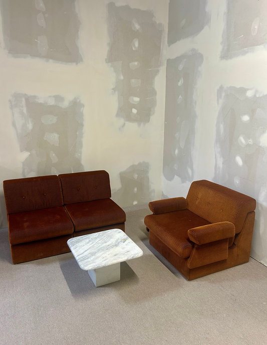 Cord Modular Sofa der 70er Jahre in Stoff