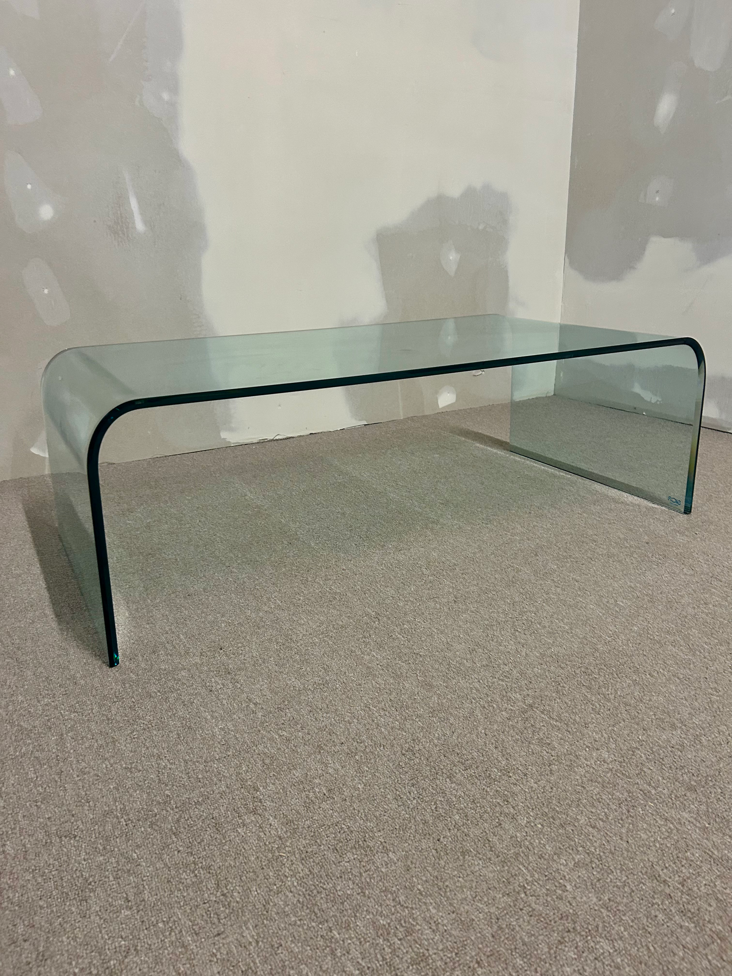 Vintage Glas Couchtisch Sica Design, Made in Italy